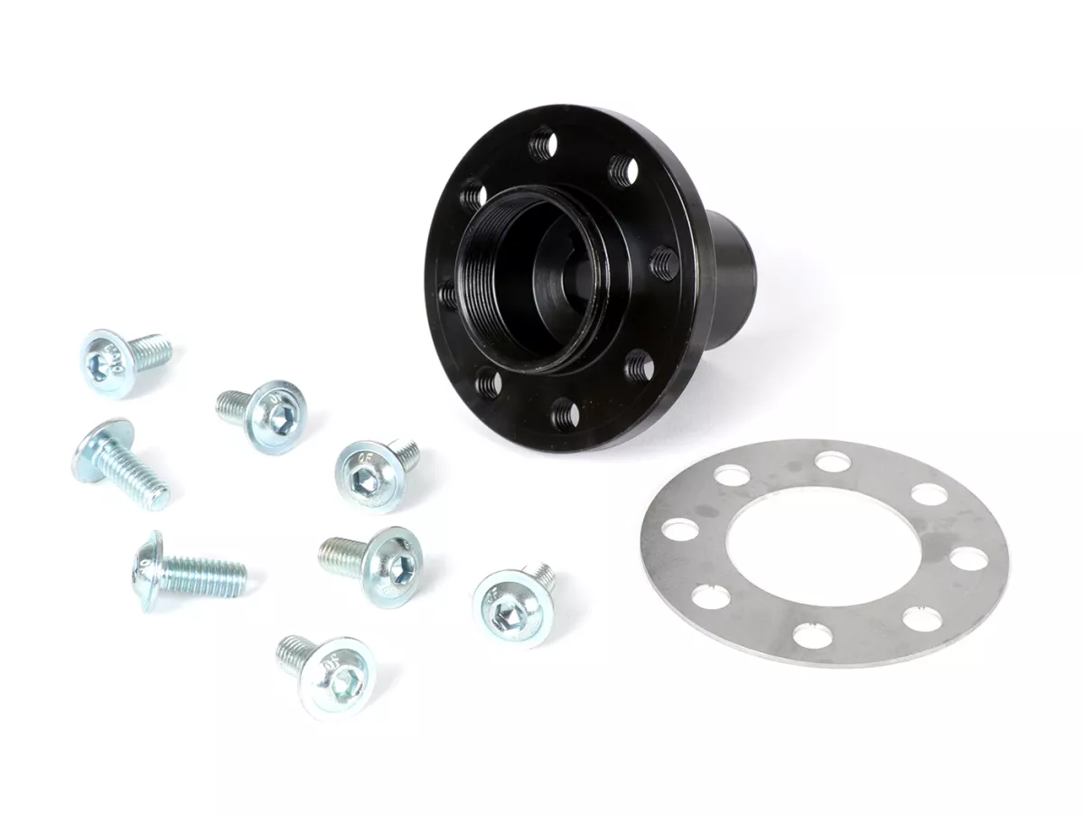 Poolwiel conus / naaf set - BGM PRO - voor conversie type Vespa PK poolwiel naar conus Vespa Sprint150 (VLB1T), Sprint Veloce, GT125 (VNL2T), GTR125 (VNL2T), Super, GL150 (VLA1T), VNA, VBA, VNB, VBB