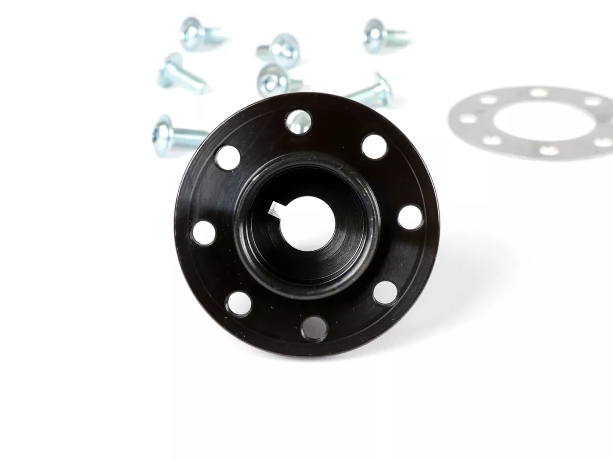 Poolwiel conus / naaf set - BGM PRO - voor conversie type Vespa PK poolwiel naar conus Vespa Sprint150 (VLB1T), Sprint Veloce, GT125 (VNL2T), GTR125 (VNL2T), Super, GL150 (VLA1T), VNA, VBA, VNB, VBB