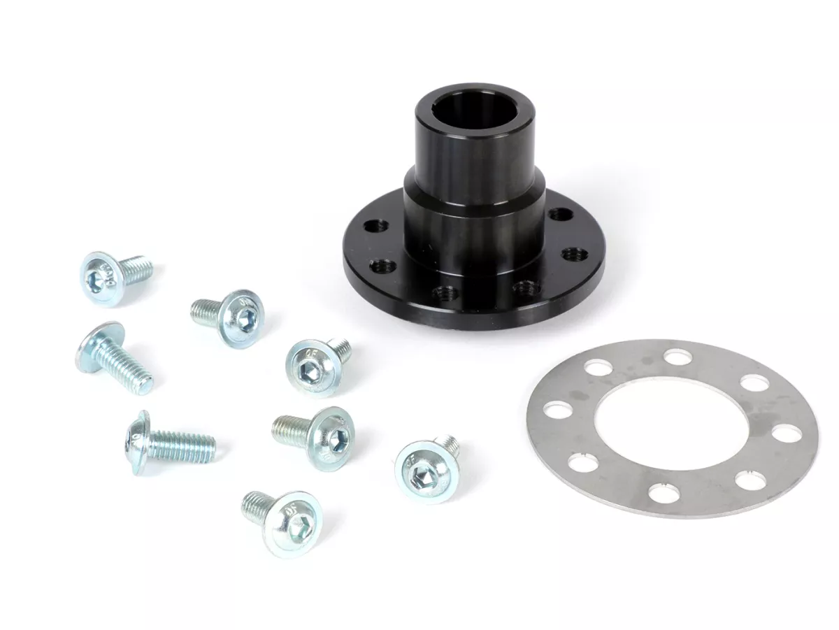 Juego de cono / buje de rueda de pértiga - BGM PRO - para conversión de rueda de pértiga tipo Vespa PK a cono de Ø19mm Vespa V50, 50N, SS50, 50SR, Sprinter, V90, SS90, 90 Racer, V100, PV125, ET3