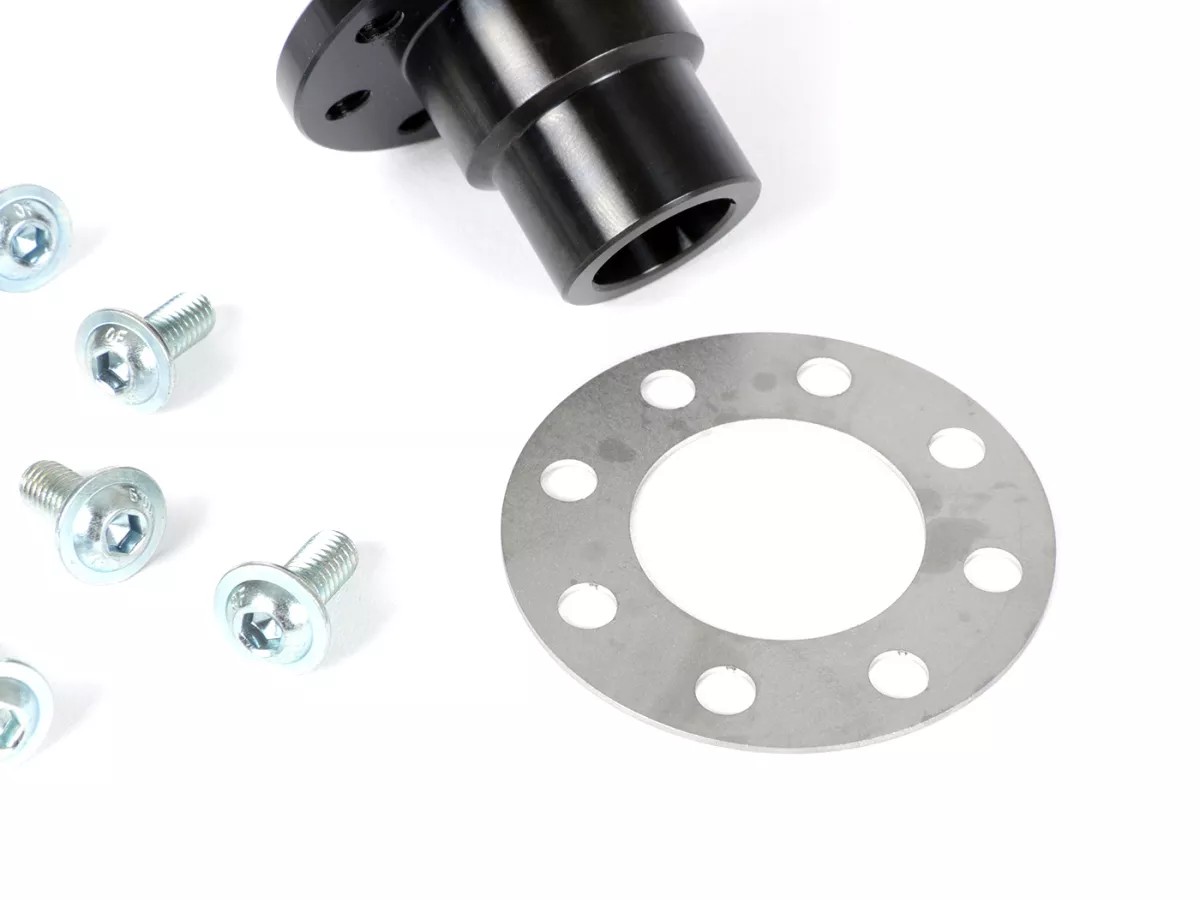 Juego de cono / buje de rueda de pértiga - BGM PRO - para conversión de rueda de pértiga tipo Vespa PK a cono de Ø19mm Vespa V50, 50N, SS50, 50SR, Sprinter, V90, SS90, 90 Racer, V100, PV125, ET3