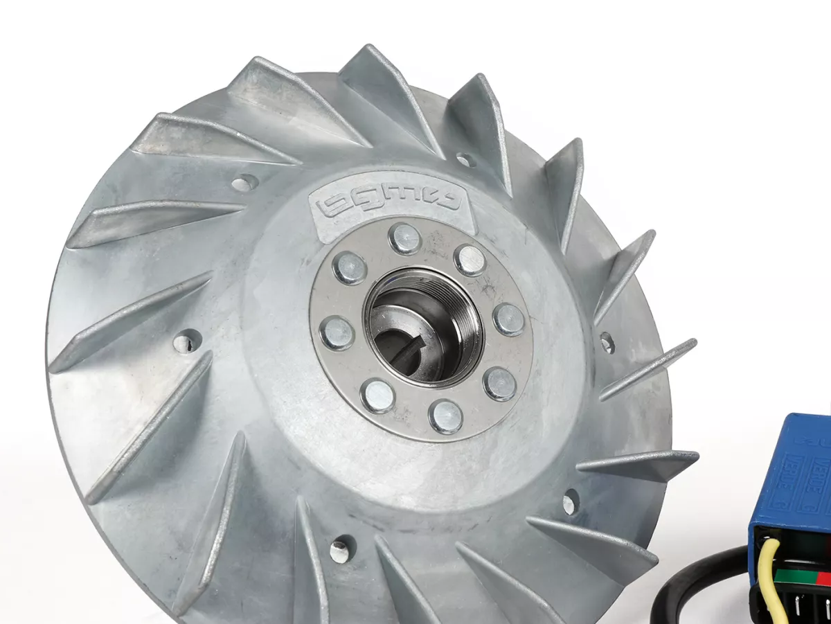 Zündung-Set -BGM PRO 12V Touring elektronisch- Motovespa Largeframe 125/150 - 125N (V60M), 125S (V60MS), 125N (V101M), 125L (V101M), 125N (542M), 150S (V201M), 150S (502M), 150Sprint (04M), 150GS (04M) - 2300g - verwendet zur Umrüstung auf elektronische Z