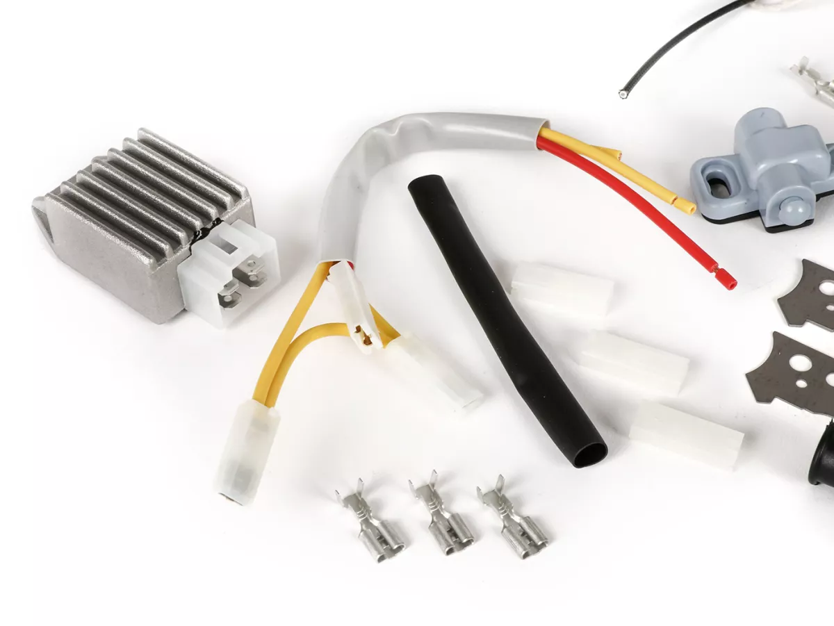 Zündung-Set -BGM PRO 12V Touring elektronisch- Motovespa Largeframe 125/150 - 125N (V60M), 125S (V60MS), 125N (V101M), 125L (V101M), 125N (542M), 150S (V201M), 150S (502M), 150Sprint (04M), 150GS (04M) - 2300g - verwendet zur Umrüstung auf elektronische Z