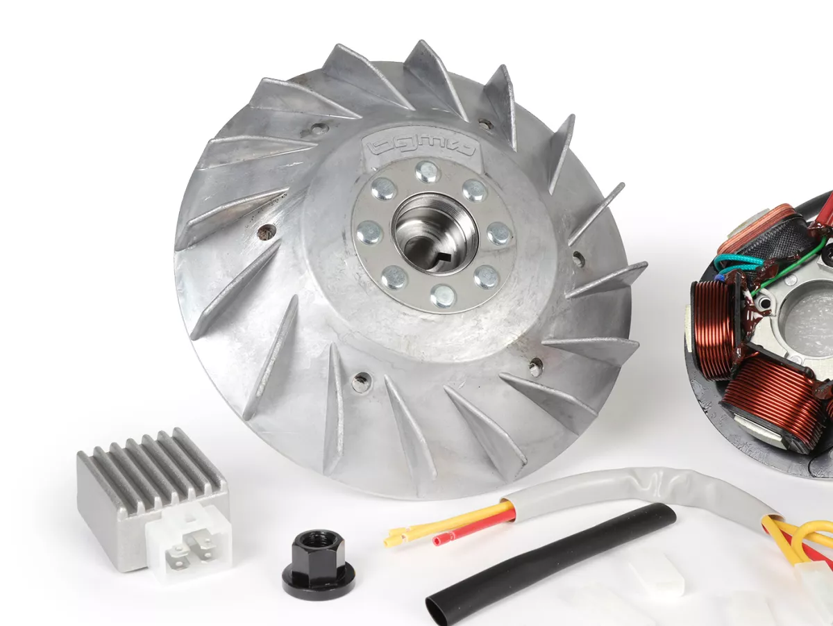 Tändsats -BGM PRO 12V Touring elektronisk (Ø19mm) - Vespa Smallframe V50, 50N, V90, PV, ET3, PK S - 1600g - används för konvertering till elektronisk tändning