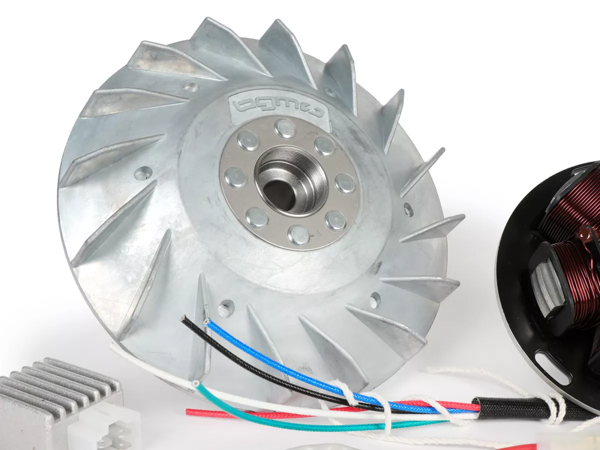 Zündung-Set -BGM PRO 12V Touring elektronisch- Vespa P125X/P200E (1977-1983, Modelle mit Blinker, Spannungsregler, ohne Batterie) - P125X (VNX1T), P150X (VLX1T), P200E (VSX1T)