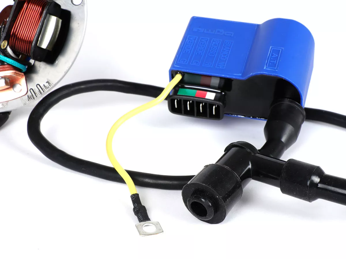 Tändsats -BGM PRO 12V Touring electronic- Vespa P80X, P125X, P200E (1977-1983, modeller med indikatorer, spänningsregulator och batteri) - P80X, PX80E (V8X1T), P125X (VNX1T 82433-), PX125E (VNX2T), P150X/PX150E (VLX1T), P150S (VBX1T), P200E (VSX1T)