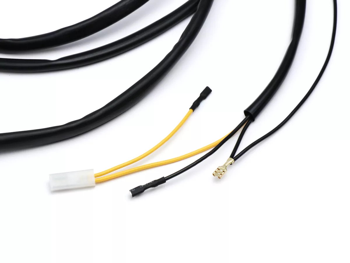 Kabelboom set incl. schakelaar -BGM ORIGINAL- Vespa PX oud (Italië, of voor conversie), 1981-1983, met 3-pins spanningsregelaar, met richtingaanwijzers, zonder batterij, claxon AC (zoemer), ontsteking bodemplaat met 5-draads elektronische, contactslot 4-p