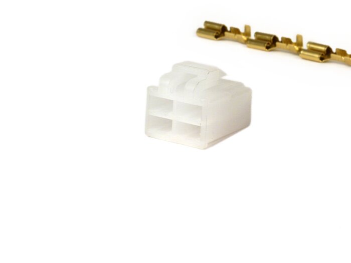 Multiple plug connector for voltage regulator -BGM PRO, 4-plug- BGM PRO 6V/12V AC/DC, Vespatronic, Varitronic, Parmakit, Polini-IDM, Malossi VesPower, Minarelli 50cc (2004-), Peugeot 50cc, Honda 50cc, Kymco 50cc, CPI 50cc, GY6 50cc (139QMA, 139QMB)