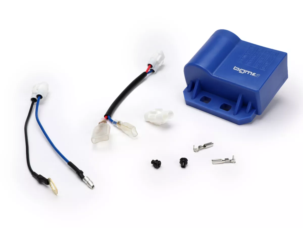 CDI -BGM PRO with fixed timing for IDM-ignition- type Ducati blue Vespa PX, PK, Lambretta - used for Polini IDM, Vespatronic, VesPower, Varitronic, Flytech, Parmakit