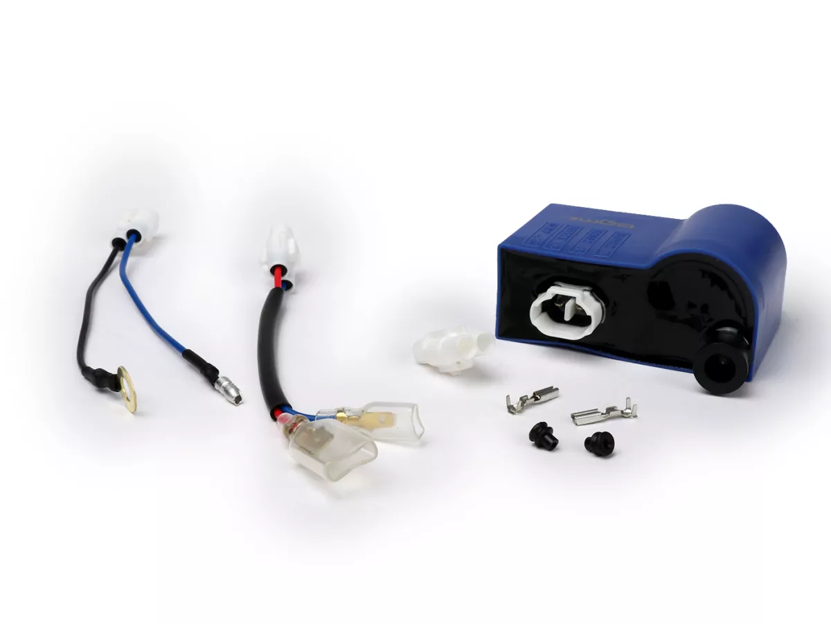 CDI -BGM PRO with fixed timing for IDM-ignition- type Ducati blue Vespa PX, PK, Lambretta - used for Polini IDM, Vespatronic, VesPower, Varitronic, Flytech, Parmakit