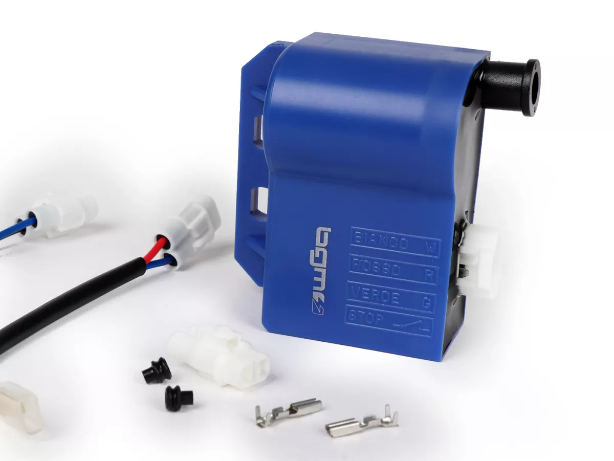 CDI -BGM PRO with fixed timing for IDM-ignition- type Ducati blue Vespa PX, PK, Lambretta - used for Polini IDM, Vespatronic, VesPower, Varitronic, Flytech, Parmakit