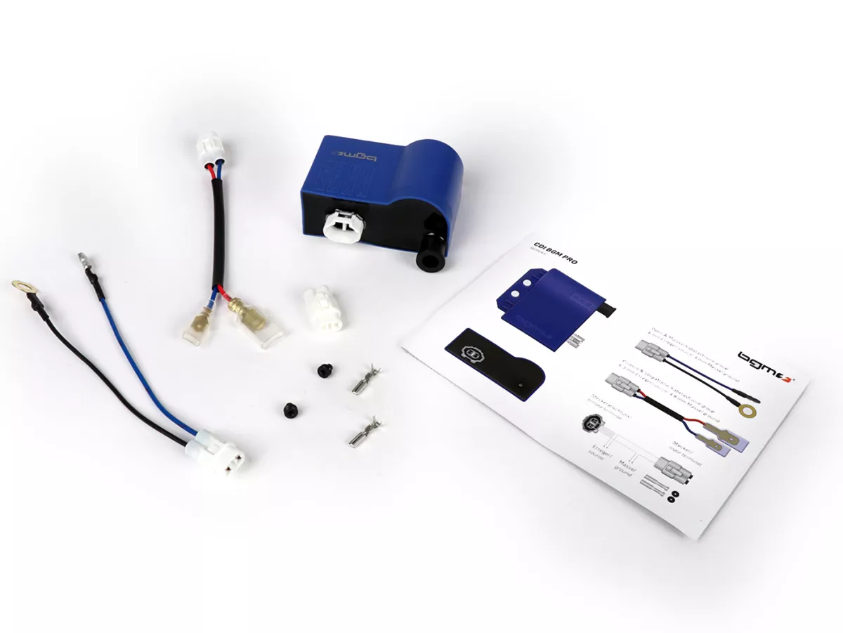 CDI -BGM PRO with fixed timing for IDM-ignition- type Ducati blue Vespa PX, PK, Lambretta - used for Polini IDM, Vespatronic, VesPower, Varitronic, Flytech, Parmakit