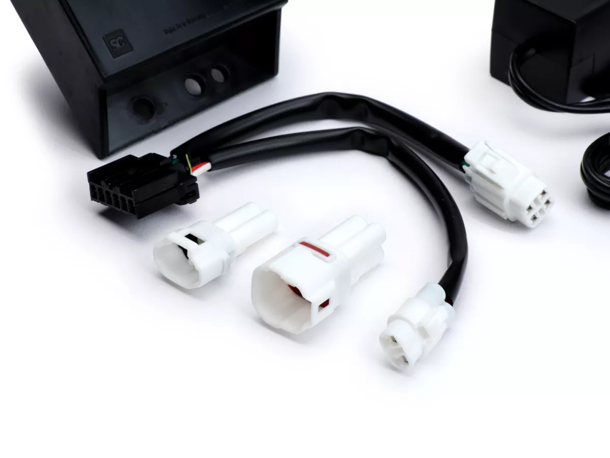 Rectificador de bocina incl. toma USB + juego de cables adaptadores -BGM PRO- con relé intermitente LED y función de carga USB