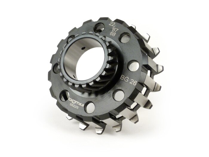 Engrenage primaire -BGM PRO- Vespa Cosa2, PX (1995-), BGM Superstrong, Superstrong CR - (pour pignon élastique de 67/68 dents, dents hélicoïdales) - 22 dents