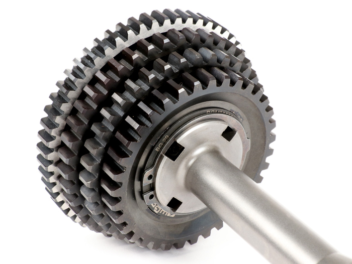 Gearbox (gear cogs incl. drive shaft) -BGM PRO- Vespa PX EFL, Disc, My, 2011 (1984-) - PX125 (VNX2T 232053-, ZAPM), PX150 (VLX1T 624602-, ZAPM), PX200 (VSX1T 315267-), Cosa, T5 125cc, LML Star 2-stroke, Stella 2-stroke - 12/57, 13/42, 17/38, 21/35 teeth -