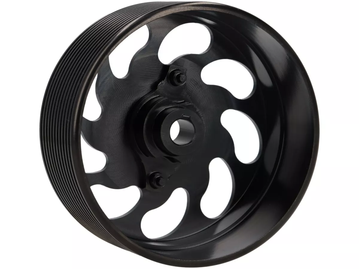 Cloche d'embrayage -BGM PRO- Piaggio Ciao, Bravo, Boxer, Si monobloc avec ailettes de refroidissement CNC Made in Germany , modèles avec variateur