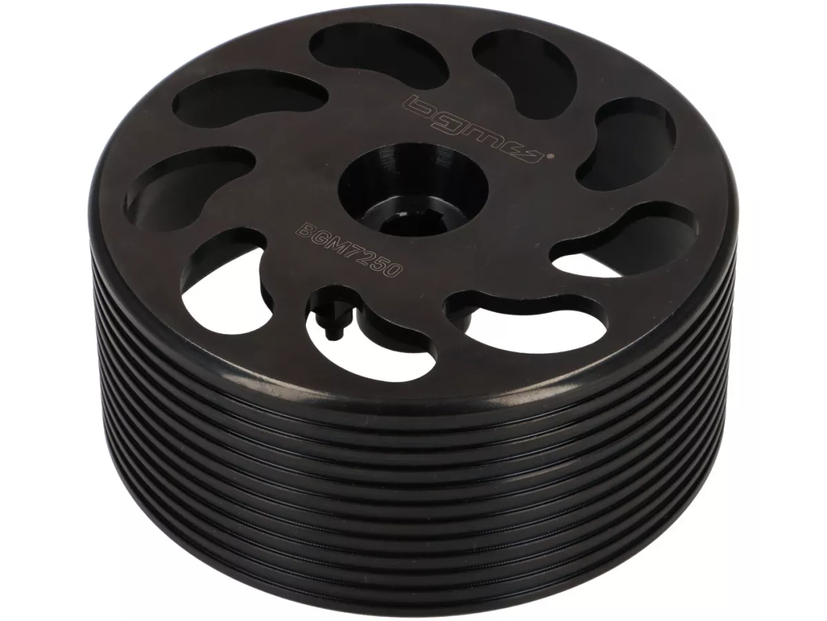 Cloche d'embrayage -BGM PRO- Piaggio Ciao, Bravo, Boxer, Si monobloc avec ailettes de refroidissement CNC Made in Germany , modèles avec variateur