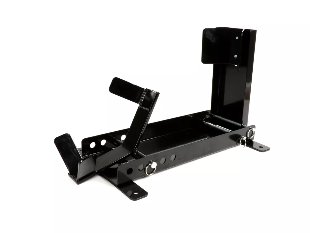 Transportvergrendeling voor aanhanger - scooterstandaard - wieldop voor voorwiel -BGM PRO Vespa, Lambretta, Scooter, Moderne Vespa, 8 tot 13 inch bandenmaat - snel en eenvoudig vastzetten van de scooter door één persoon voor garage, carport, aanhanger, tr
