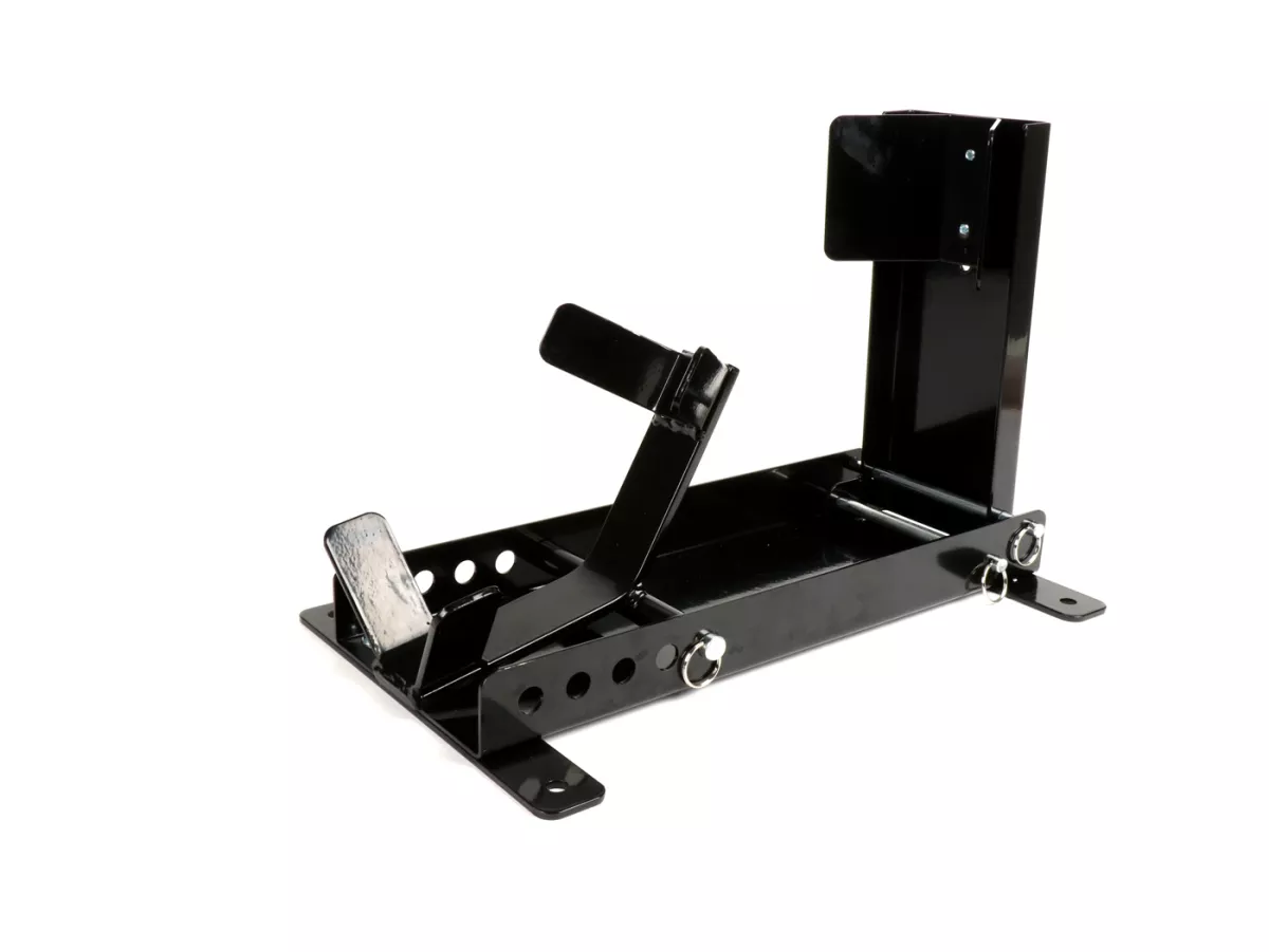 Transportvergrendeling voor aanhanger - scooterstandaard - wieldop voor voorwiel -BGM PRO Vespa, Lambretta, Scooter, Moderne Vespa, 8 tot 13 inch bandenmaat - snel en eenvoudig vastzetten van de scooter door één persoon voor garage, carport, aanhanger, tr