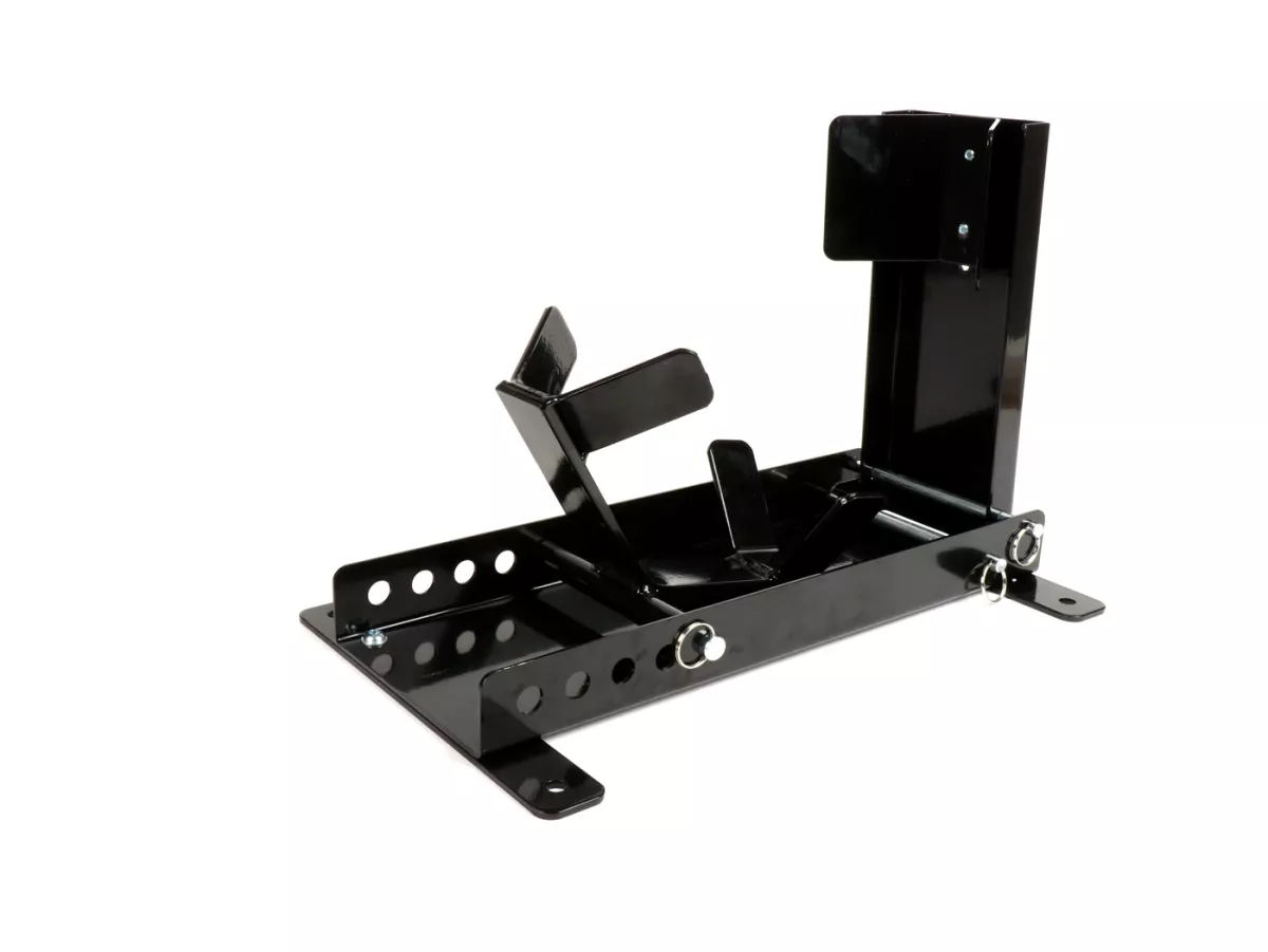 Transportvergrendeling voor aanhanger - scooterstandaard - wieldop voor voorwiel -BGM PRO Vespa, Lambretta, Scooter, Moderne Vespa, 8 tot 13 inch bandenmaat - snel en eenvoudig vastzetten van de scooter door één persoon voor garage, carport, aanhanger, tr