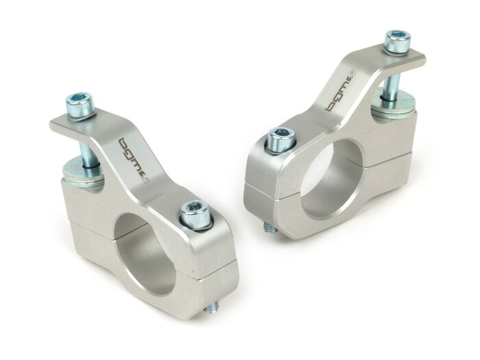 Shock absorber upper mount -BGM PRO Clip on aluminium CNC- Lambretta LI, LIS, SX, TV, DL, GP - silver