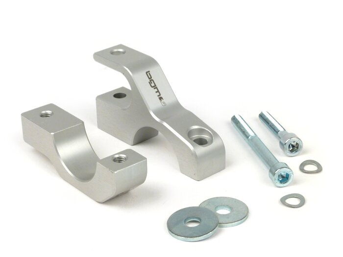 Shock absorber upper mount -BGM PRO Clip on aluminium CNC- Lambretta LI, LIS, SX, TV, DL, GP - silver