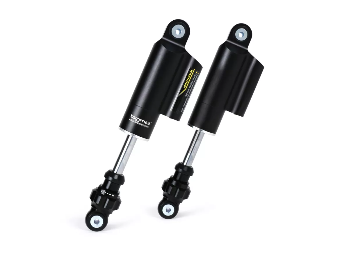 Pair of front shock absorbers -BGM PRO F16 COMPETITION- Lambretta LI, LIS, SX, TV (series 2-3), DL, GP - black