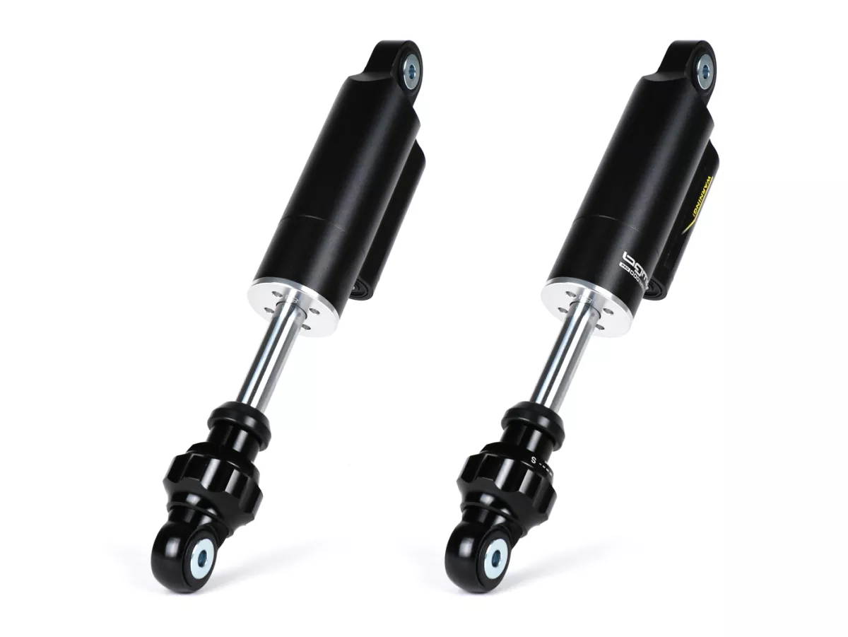 Pair of front shock absorbers -BGM PRO F16 COMPETITION- Lambretta LI, LIS, SX, TV (series 2-3), DL, GP - black