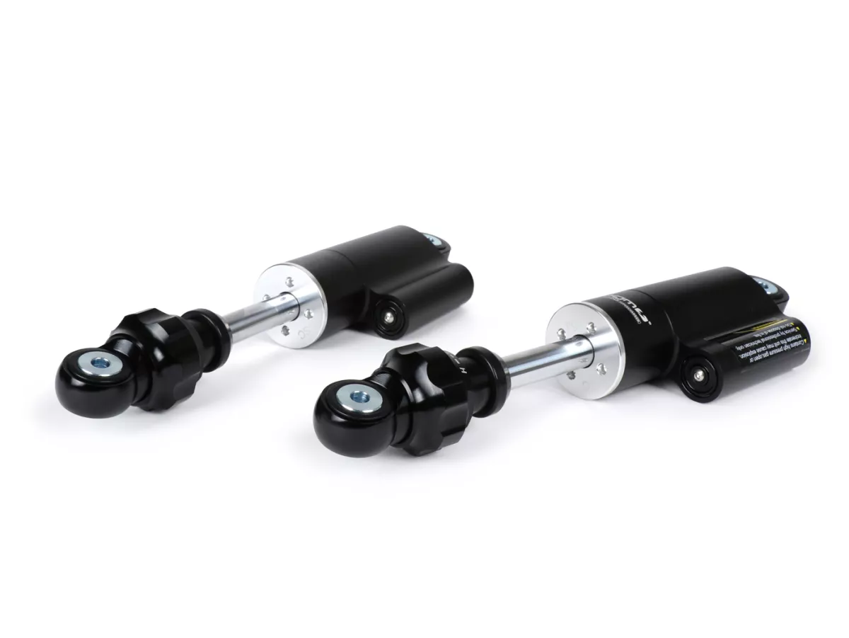 Pair of front shock absorbers -BGM PRO F16 COMPETITION- Lambretta LI, LIS, SX, TV (series 2-3), DL, GP - black