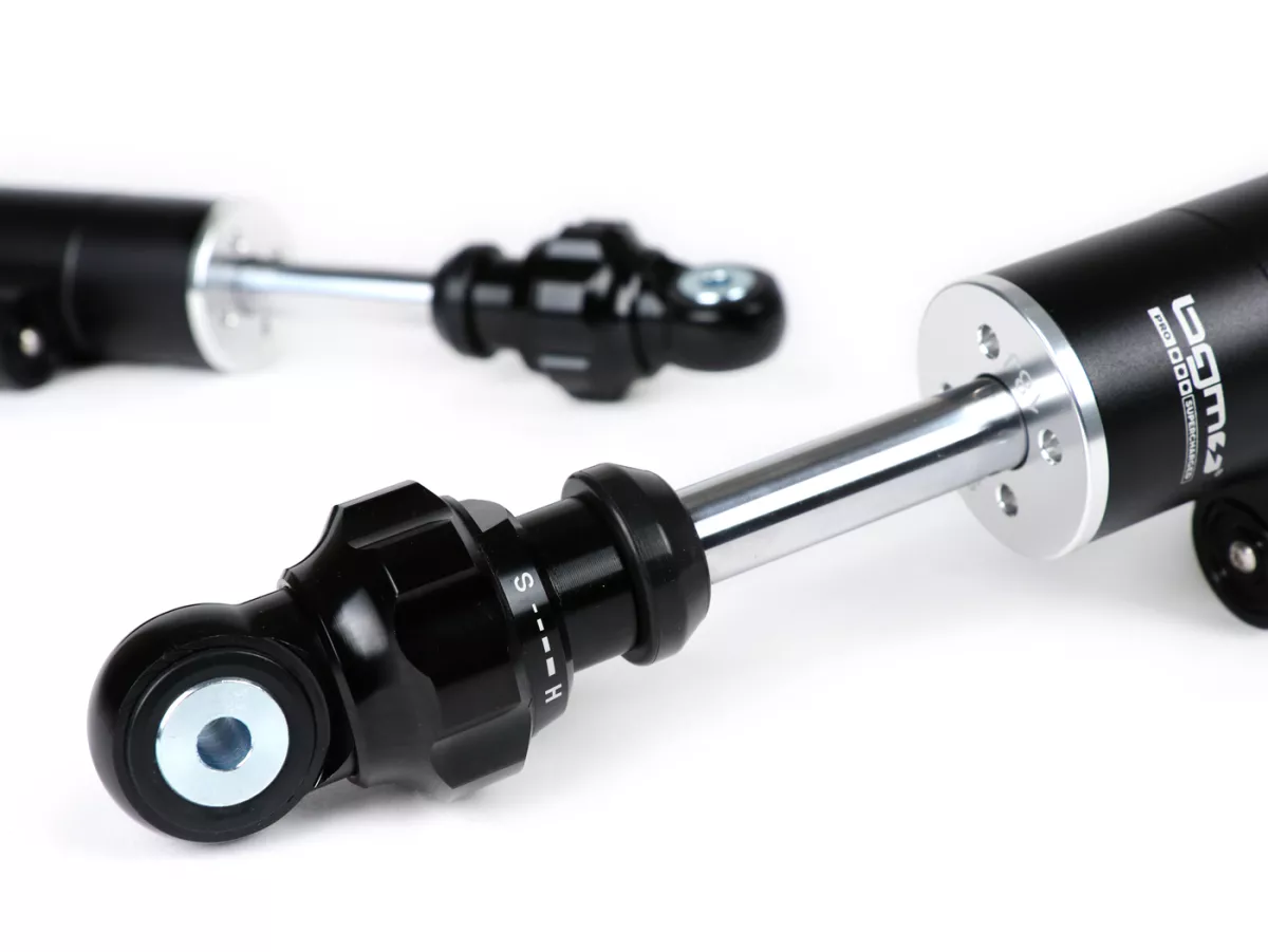 Pair of front shock absorbers -BGM PRO F16 COMPETITION- Lambretta LI, LIS, SX, TV (series 2-3), DL, GP - black