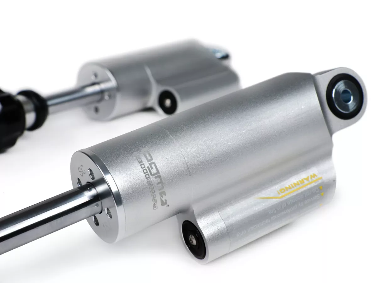 Pair of front shock absorbers -BGM PRO F16 COMPETITION- Lambretta LI, LIS, SX, TV (series 2-3), DL, GP - silver