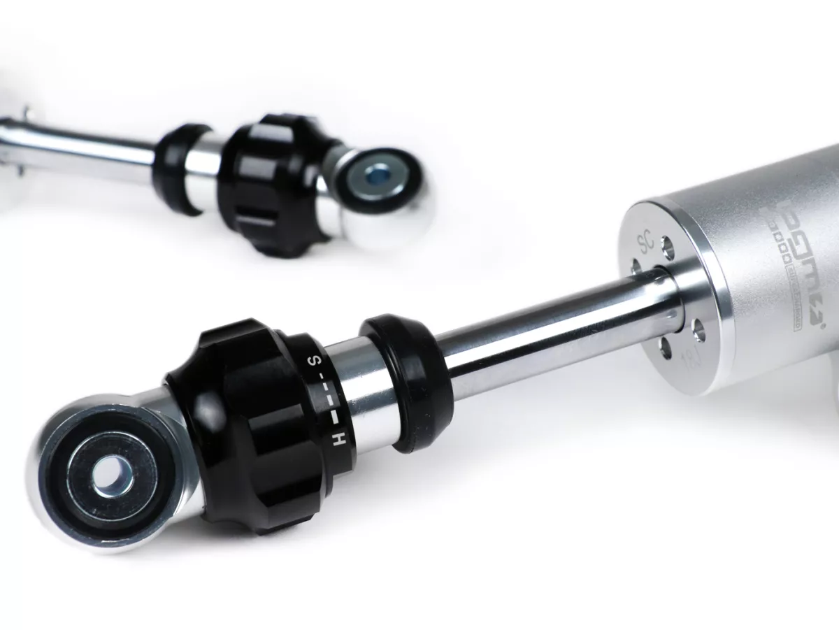 Pair of front shock absorbers -BGM PRO F16 COMPETITION- Lambretta LI, LIS, SX, TV (series 2-3), DL, GP - silver