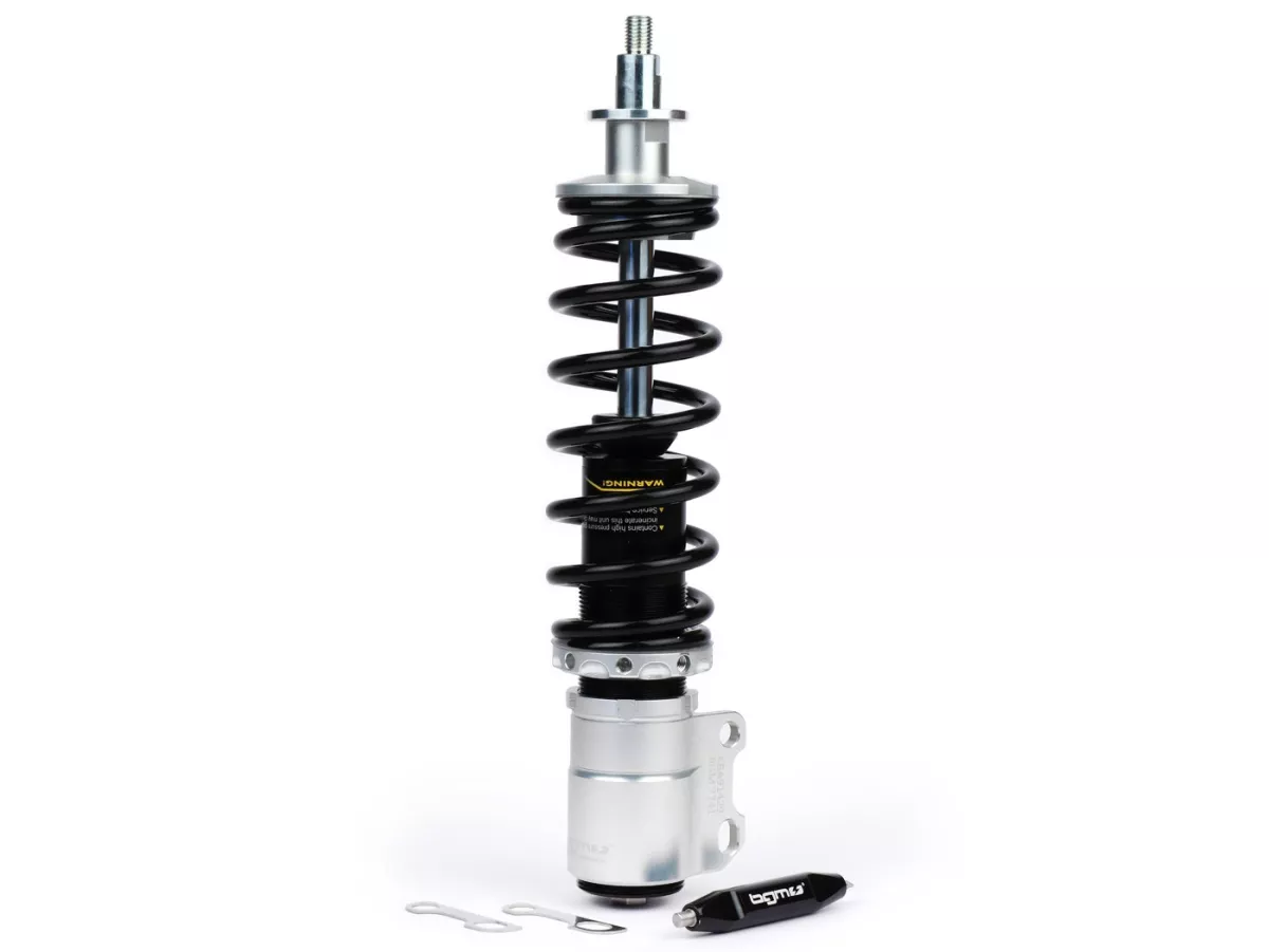 Ammortizzatore anteriore -BGM PRO SC/F1 SPORT, 240mm- Vespa PX80, PX125, PX150, PX200, T5 125cc - nero/argento