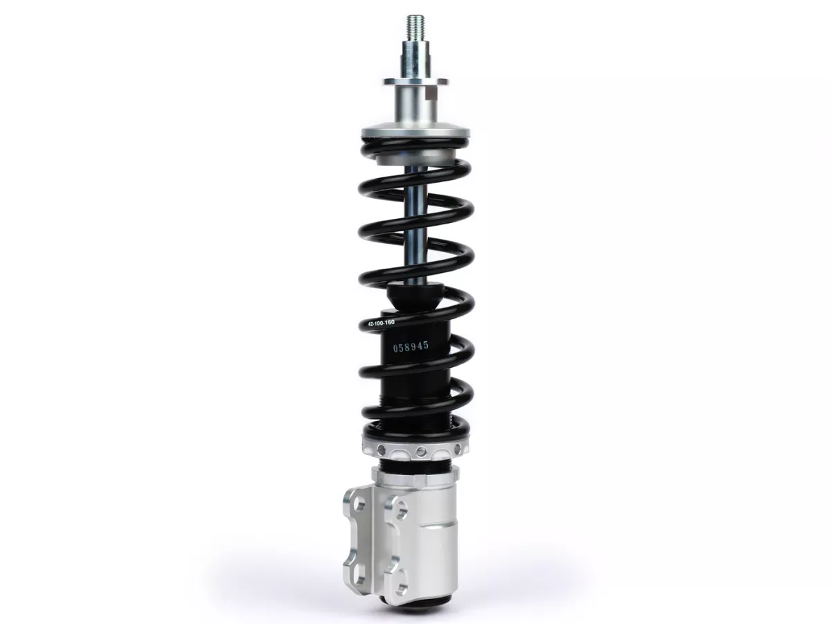 Ammortizzatore anteriore -BGM PRO SC/F1 SPORT, 240mm- Vespa PX80, PX125, PX150, PX200, T5 125cc - nero/argento