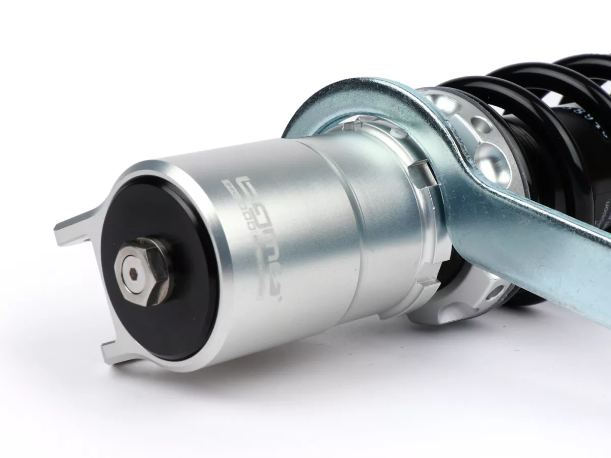 Ammortizzatore anteriore -BGM PRO SC/F1 SPORT, 240mm- Vespa PX80, PX125, PX150, PX200, T5 125cc - nero/argento