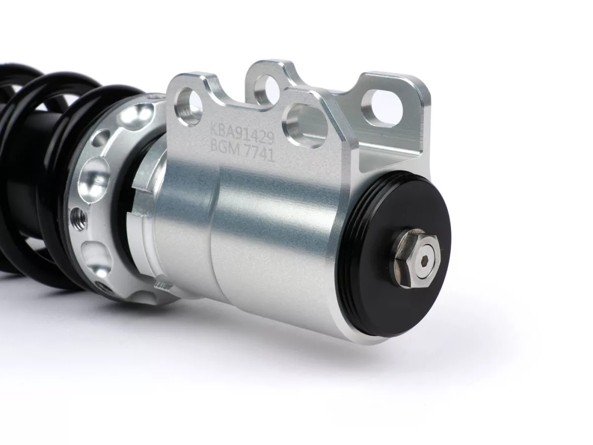 Ammortizzatore anteriore -BGM PRO SC/F1 SPORT, 240mm- Vespa PX80, PX125, PX150, PX200, T5 125cc - nero/argento