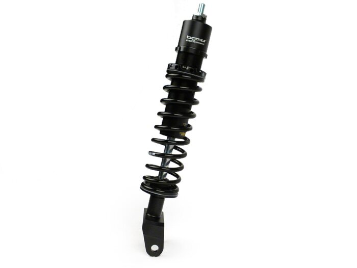 Bakre stötdämpare -BGM PRO SC/R1 SPORT, 330mm- Vespa PX80, PX125, PX150, PX200, T5 125cc, Rally180 (VSD1T), Rally200 (VSE1T), Sprint150 (VLB1T), TS125 (VNL3T), GT125 (VNL2T), GTR15 (VNL2T), V50, PV, ET3 - svart