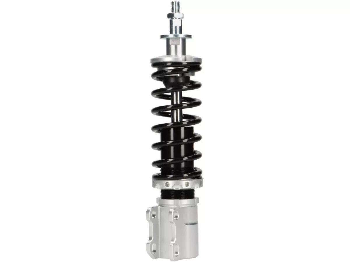 Front shock absorber -BGM PRO SC/F1 SPORT, 195mm + 205mm- Vespa PK -  black/silver