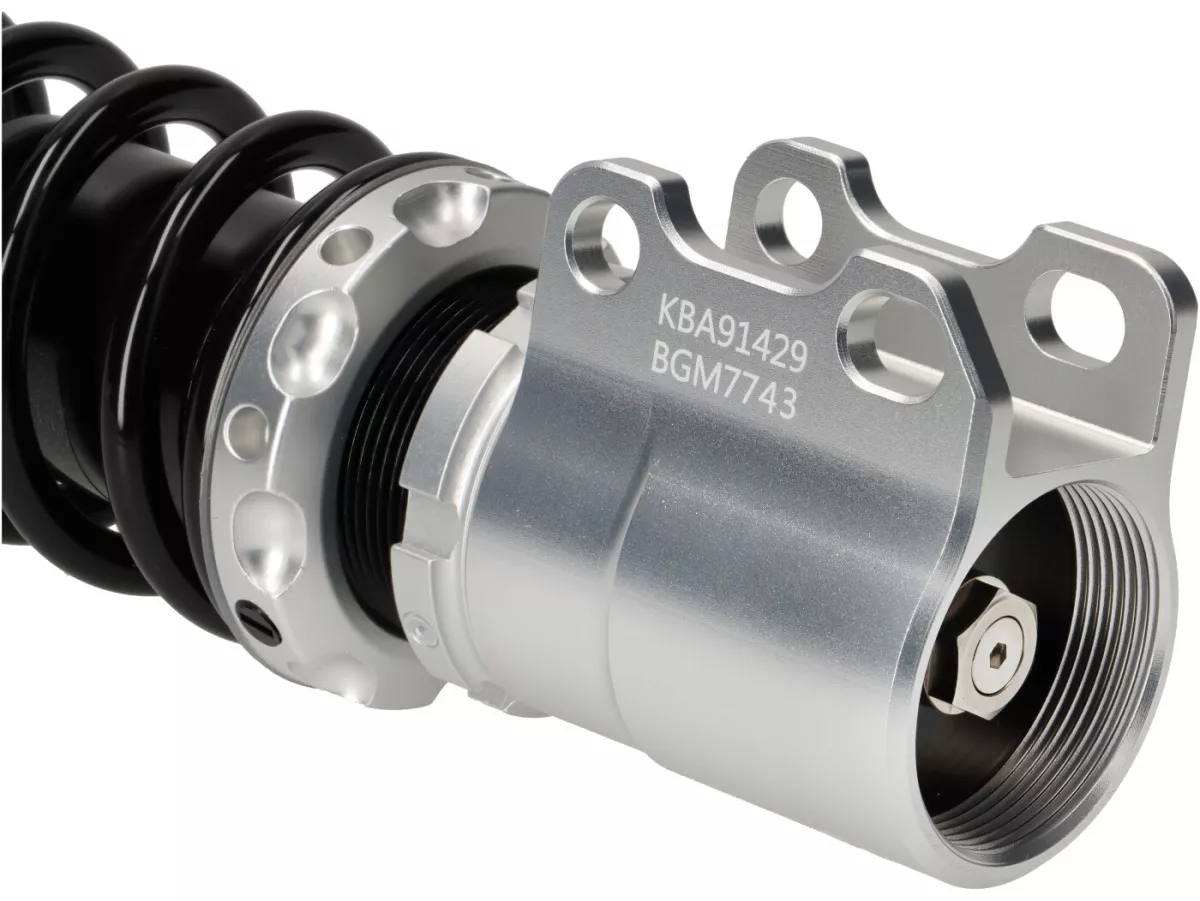 Front shock absorber -BGM PRO SC/F1 SPORT, 195mm + 205mm- Vespa PK -  black/silver