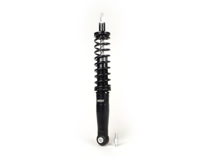 Shock absorber, rear-BGM PRO SC/R1 SPORT, 385mm- Vespa Wideframe VM1, VM2, VN1, VN2, VB1, VL1, VL2, VL3, GS150  - black