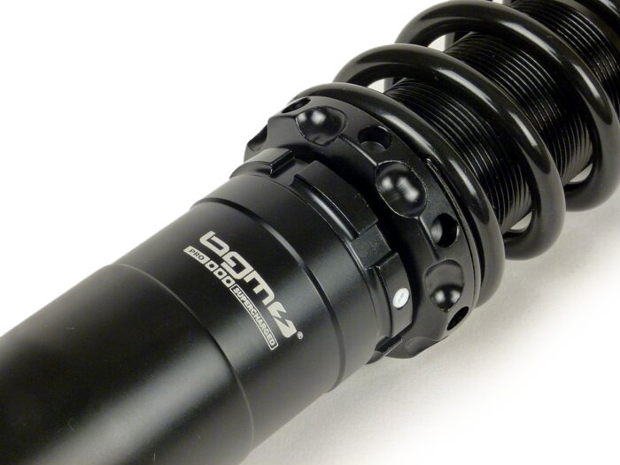 Shock absorber, rear-BGM PRO SC/R1 SPORT, 385mm- Vespa Wideframe VM1, VM2, VN1, VN2, VB1, VL1, VL2, VL3, GS150  - black