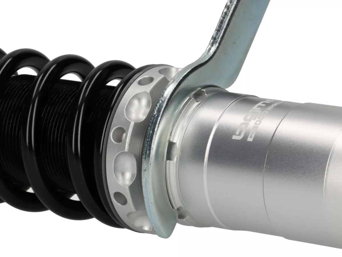 Amortisseur arrière -BGM PRO SC/R1 SPORT, 385mm- Vespa Wideframe VM1, VM2, VN1, VN2, VB1, VL1, VL2, VL3, GS150  - noir/argent