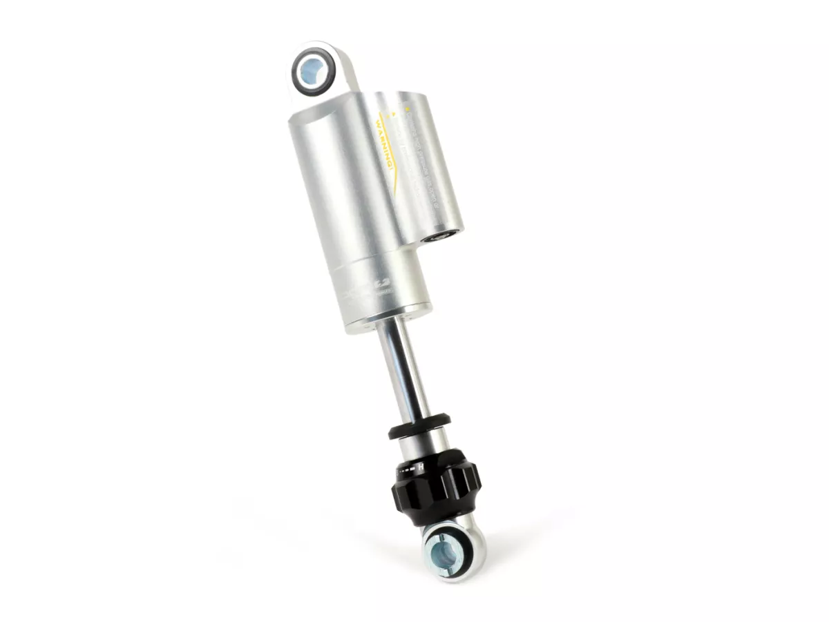 Schokdemper voor -BGM PRO SC COMPETITION- Vespa Largeframe Rally180/200 (VSD1T/VSE1T), Sprint150 (VLB1T), GT125 (VNL2T), GTR125 (VNL2T), TS125 (VNL3T), GL150 (VLA1T), Super (VNC/VBC), VNA, VNB, VBA, VBB, Breedframe V30-33, VM, VN, VL, GS150 / GS3 (VS1-5T)
