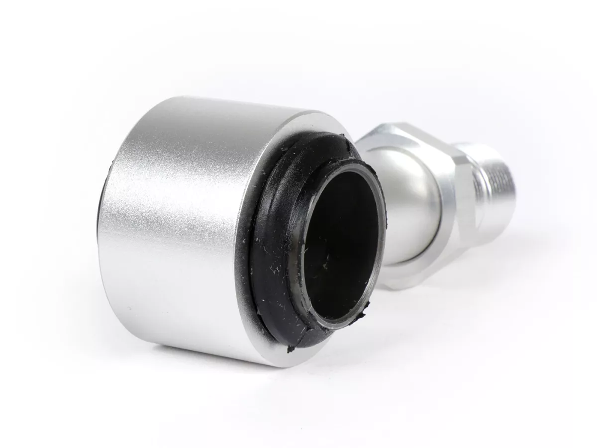Verlenging / adapter achterschokdemper - BGM PRO - voor schokdemper type R12, + 20-30mm, Lambretta LI, LIS, SX, TV, DL, GP - zilver