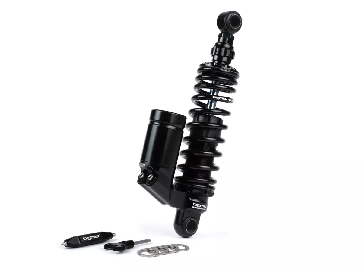 Rear shock absorber -BGM PRO COMPETITION RT H/L, 300-310mm- Lambretta LI, LIS, SX, TV, DL, GP - black