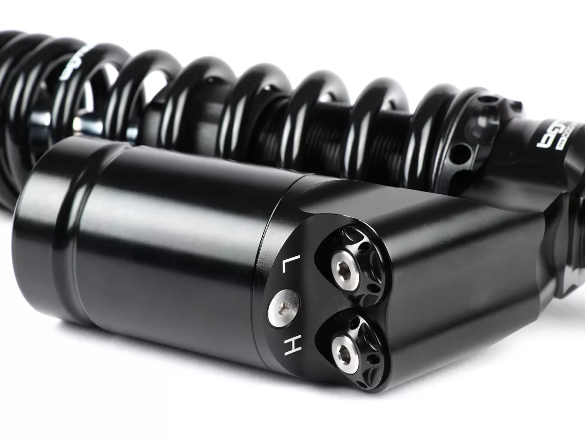 Rear shock absorber -BGM PRO COMPETITION RT H/L, 300-310mm- Lambretta LI, LIS, SX, TV, DL, GP - black