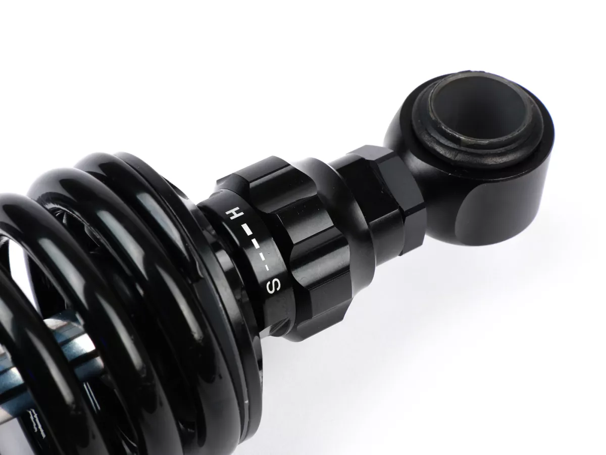 Rear shock absorber -BGM PRO COMPETITION RT H/L, 300-310mm- Lambretta LI, LIS, SX, TV, DL, GP - black