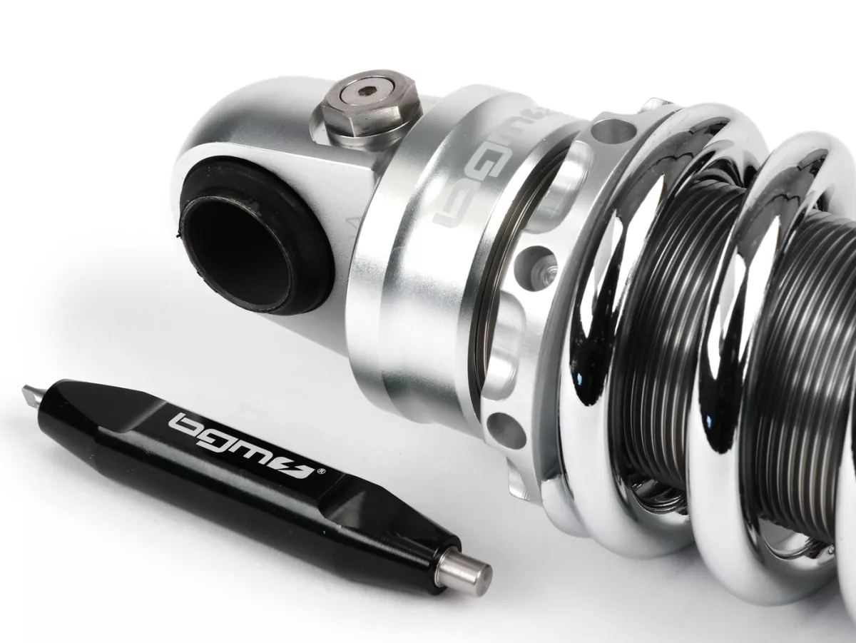 Achterschokdemper -BGM PRO R12 V3 Silver Edition RGS, 300-310mm- Lambretta LI, LIS, SX, TV, DL, GP - Chroom