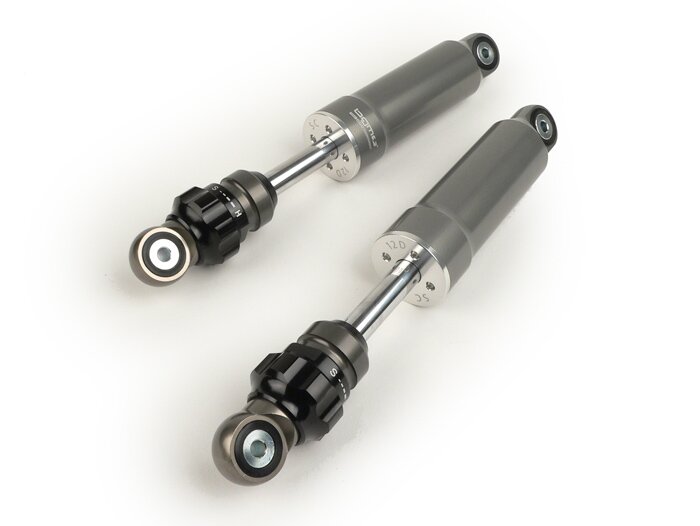 Schokdemper voor -BGM PRO F16 SPORT- Lambretta LI, LIS, SX, TV (series 2-3), DL, GP - staalgrijs