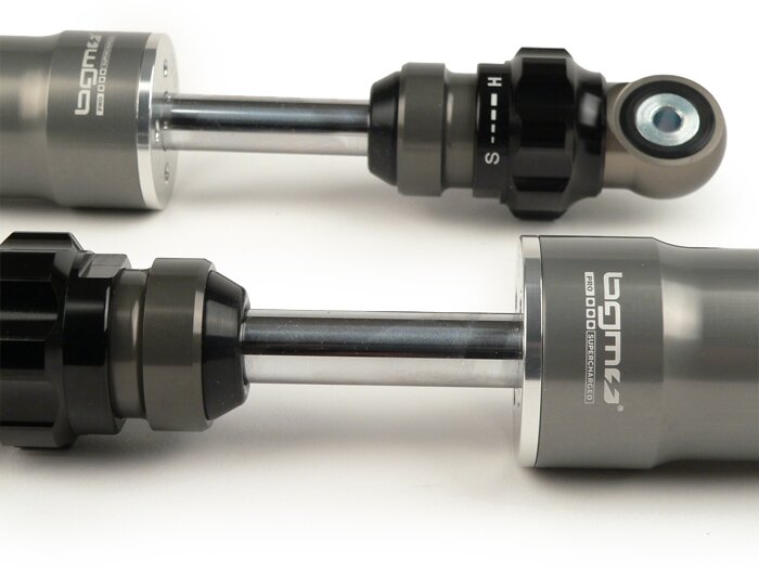 Schokdemper voor -BGM PRO F16 SPORT- Lambretta LI, LIS, SX, TV (series 2-3), DL, GP - staalgrijs