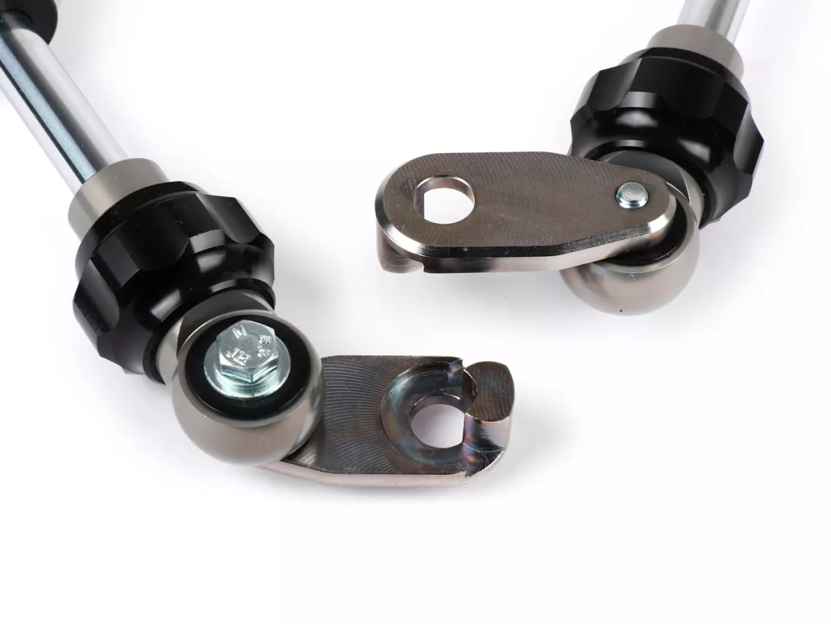 Shock absorber set -BGM Pro F16- Piaggio Ciao , additional shock absorber front, steel grey